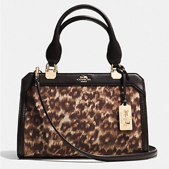 Coach Handbags - COACH Madison Mini Lexington Carryall in Ocelot Print